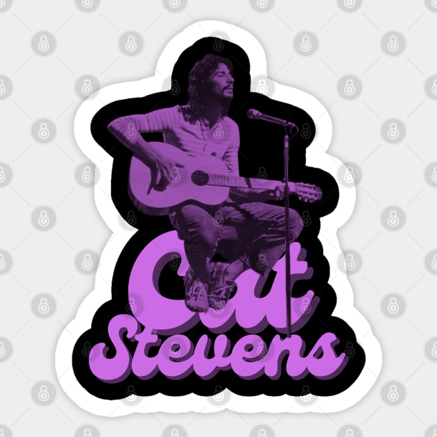 Cat stevens\\retro fan art Sticker by MisterPumpkin